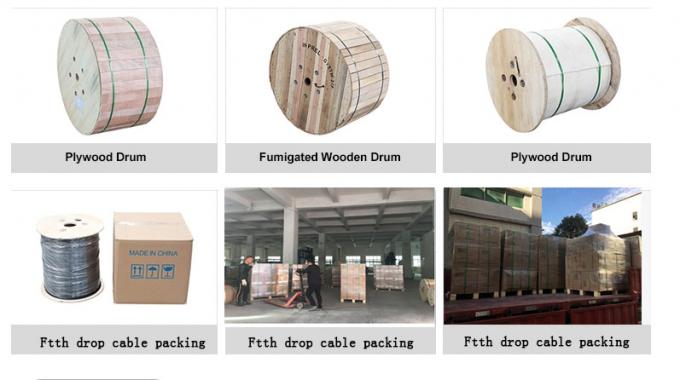 ราคาโรงงานสายไฟเบอร์ออปติก FTTH ภายในอาคาร สายเคเบิลแบบดรอปไฟเบอร์สำหรับเครือข่ายโทรคมนาคม 3