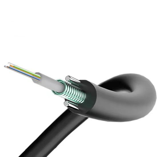 GYXTW สายเคเบิลไฟเบอร์ออปติกแบบเดียวที่ป้อมกันด้วยผ้า HDPE สําหรับใช้ในอากาศและท่อ 1