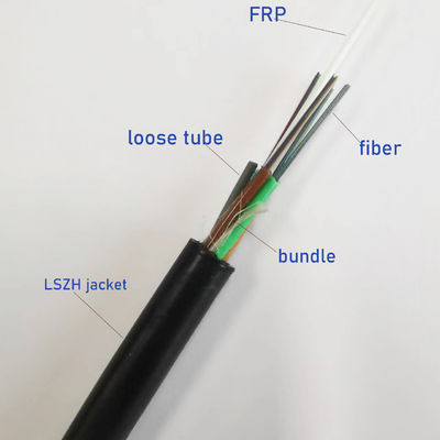 GYFTZY Metal Free Unarmored G652D Flame Retardant LSZH Jacketed 4 Core Single Mode Fiber Optic Cable