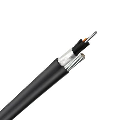 คุณภาพ  Outdoor Aerial GYTC8S Fiber Optic Cable Figure-8 Design 12/24/96 Core Steel Messenger โรงงาน