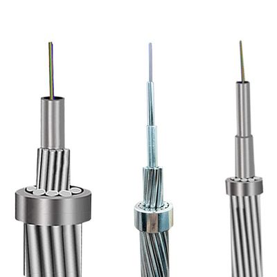 คุณภาพ  OPGW Fiber Optic Cable 24 48 Core Single Mode G652D Power System Aerial Optical Cable โรงงาน