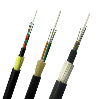 Overhead Outdoor 12/24 Hilos Singlemode G652 ADSS สายเคเบิลไฟเบอร์ออปติกพร้อมเคฟลาร์