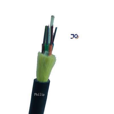 ไม่มีโลหะ สายเคเบิลไฟเบอร์ออปติกโหมดเดียวที่รองรับ ADSS ด้วยตัวเอง HDPE หุ้มด้วยเส้นด้าย