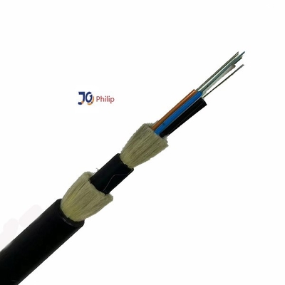 สายเคเบิลไฟเบอร์ออปติก ADSS แบบไม่มีแจ็คเก็ตคู่แบบโลหะหลายแกนพร้อม HDPE