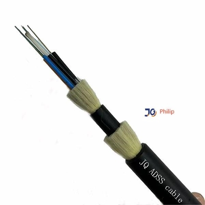 Singlemode No Metlal Multi Cores ADSS Fiber Optic Cable with Aramid Yarn