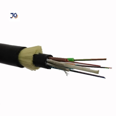 Aramid Yarn Outdoor Aireal สายเคเบิลไฟเบอร์ออปติกโหมดเดี่ยว 24 แกน ADSS OFC Fiber Cable