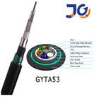 Anti Rodent Double PE 2-144 Core G652D สายเคเบิลไฟเบอร์ออปติกฝังโดยตรง GYTA53 GYTS53