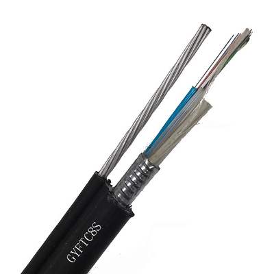 สายเคเบิลไฟเบอร์ออปติก GYFTC8S รูปที่ 8 หุ้มเกราะเสริมแรง FRP ที่รองรับตัวเอง