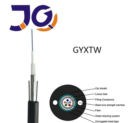 2 4 6 8 10 12 24 แกนหลัก GYXTW สายเคเบิลหุ้มเกราะสายเคเบิลใยแก้วนำแสงโหมดเดียว