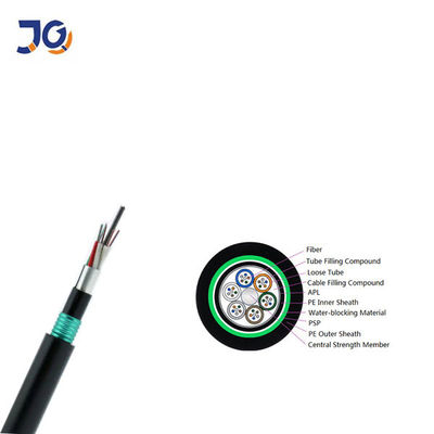 สารหน่วงไฟ LSZH GYZTA53 HDPE GYTA53 สายเคเบิลไฟเบอร์ออปติกฝังใต้ดินโดยตรง 4 8 12 24 48 96 แกน