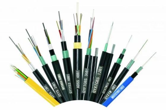 Single Mode G.652D 2-144 Fibers ความยาว 1 กม. - 5 กม. สายเคเบิลไฟเบอร์ออปติก