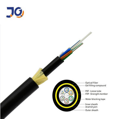 All Dielectric Self Supporting ADSS Span 100m สายไฟเบอร์ออปติก 24 คอร์