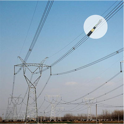 สายไฟฟ้าสายไฟฟ้าแบบเดียว 24 โคเรีย ADSS Span 100m สายไฟฟ้าสายไฟฟ้า