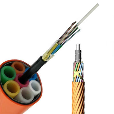2-144Cores Outdoor Micro Duct Air Blown Fiber Optical Cable GCYFY โหมดเดียว