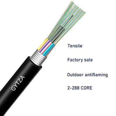 G652D GYTZA Outdoor Single Mode 4c 12c 36c 72c 96c สายไฟฟ้าไฟฟ้าออปติก
