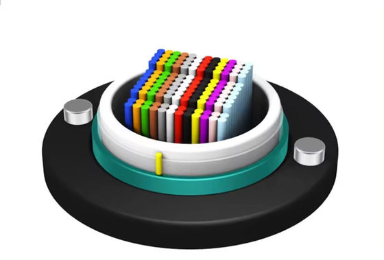 Overhead 652D 288 core HDPE Outer Jacket สายใยออฟติก ลายสายใยออฟติก Multi Tube