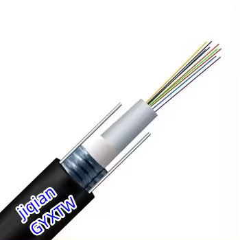 4 6 8 12 24 คอร์ GYXTW สายไฟเบอร์ออปติกแบบเดี่ยวภายนอก สายไฟเบอร์ออปติกแบบเดี่ยว สายไฟเบอร์ออปติกแบบเดี่ยว