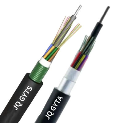 2 ถึง 288 หลัก GYTA GYTS สายไฟเบอร์ออปติกที่ป้อมอยู่ภายนอก ใต้ดินตรงฝัง G652D