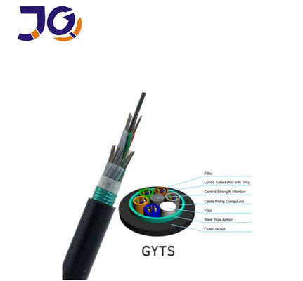 2 ถึง 288 หลัก GYTA GYTS สายไฟเบอร์ออปติกที่ป้อมอยู่ภายนอก ใต้ดินตรงฝัง G652D