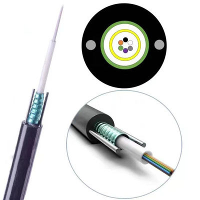 GYXTW สายเคเบิลไฟเบอร์ออปติก HDPE แบบกระบี่แบบเดียว สําหรับใช้ในอากาศ/ท่อ