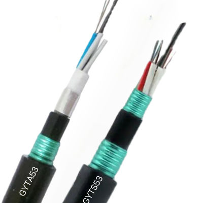 12 24 48 96 โครงการ Core Single Mode G652d สายไฟฟ้าไฟฟ้า GYTA53 GYTS53