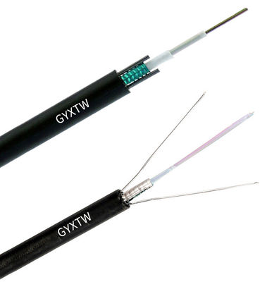 GYXTW Optical Fiber Cable with PSP Steel Tape Armor Dual Parallel Steel Wires and Gel-Filled Loose Tube for Outdoor Communication