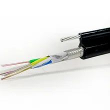 การวางอากาศภายนอก รูป 8 โครงสร้าง 24 หลัก สายไฟฟ้าไฟเบอร์ออปติก GYTC8A