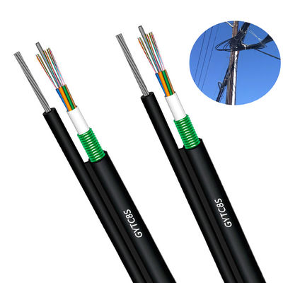 Jiqian overhead outdoor 48 core fig 8 สายไฟเบอร์ออฟติก คาบอลรองรับตัวเอง