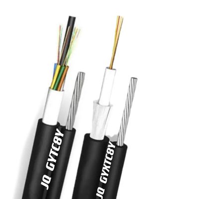 2 4 6 8 10 12 24 หลักอากาศที่รองรับตัวเอง รูป 8 สายไฟฟ้าไฟเบอร์ออปติก GYXTC8Y