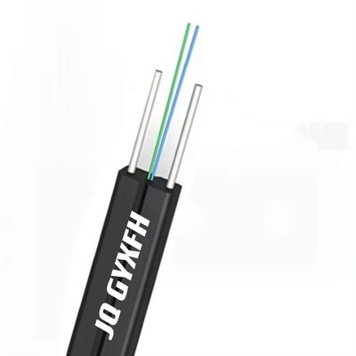 FTTH ประจําห้อง ดรอปไฟเบอร์ออปติกเคเบิล 1 2 4 คอร์ G652D LSZH GJXFH Bend