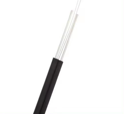 2 หลัก 4 หลัก FTTH สายไฟเบอร์ออปติก สายไฟฟ้าเรียบ GJXH/GJXFH ด้วยสายเหล็กหรือ FRP