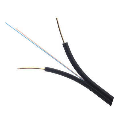 FTTH ประจําห้อง ดรอปไฟเบอร์ออปติกเคเบิล 1 2 4 คอร์ G652D LSZH GJXFH Bend