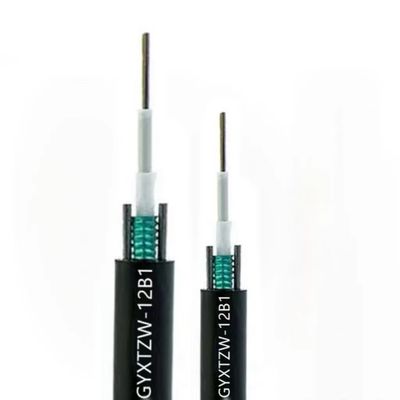 4 6 8 12 24 คอร์ GYXTZW Unitube คาเบลกันไฟ คาเบลไฟเบอร์ออปติกกลางแจ้งแบบเดียว LSZH Jacket