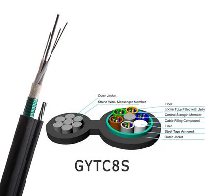 สายไฟฟ้าออฟติกที่รองรับตัวเอง รูป 8 GYTC8S GYTC8A GYTC8Y