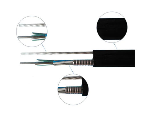 24 คอร์ รูปที่ 8 GYTC8A GYTC8S สายไฟเบอร์ออปติก