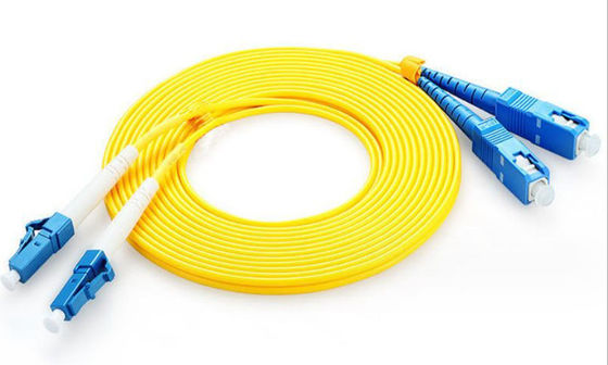 SC/SC สายไฟเบอร์ออปติก แพทช์ คอร์ด Single Multi mode สายไฟเบอร์สําหรับ FTTH 1m 2m 5m 10m