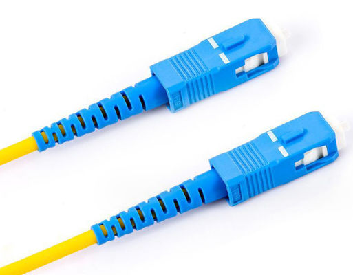 SC/SC สายไฟเบอร์ออปติก แพทช์ คอร์ด Single Multi mode สายไฟเบอร์สําหรับ FTTH 1m 2m 5m 10m