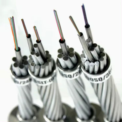 24 Core 48 Core OPGW Cable สายไฟฟ้าที่ติดดิน