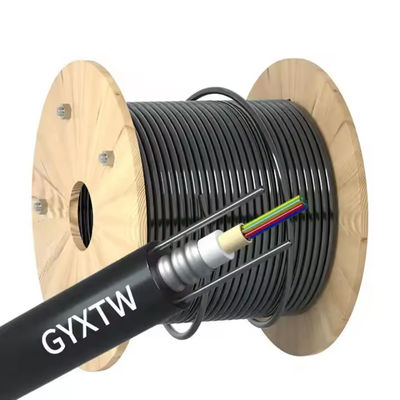8 หัวแอร์เนียลและหลอดไฟเบอร์ G.652 D ท่อกลาง ป้อม GYXTW สายไฟเบอร์ออปติกภายนอก