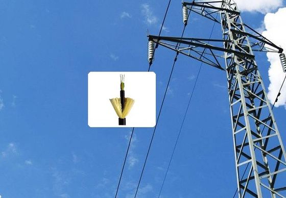 72 หลัก 96 ไฮโล ADSS Cable de fibra optica สายไฟเบอร์ออปติก
