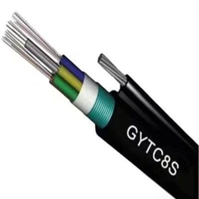OEM 144 Core Outdoor Optical Fiber Aerial Cable Steel Wire Strand Self Supporting รูปที่ 8 คาเบลไฟเบอร์ออปติก GYTC8S