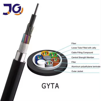 ขายร้อน 12 Core GYTA GYTS สายไฟเบอร์ออปติกภายนอกแบบ SingleMode MultiMode
