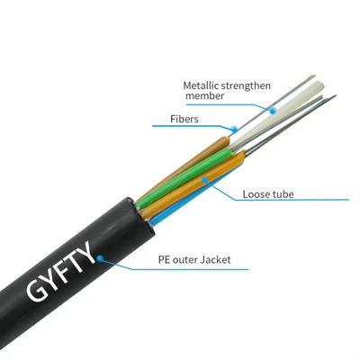 ราคาปลีก GYFTY 12 Core Single Mode Outdoor Aerial Fiber Optic Cable ราคาต่อเมตร