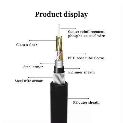 GYTA33 24 Core Underwater Optical Fiber Cable สายไฟฟ้าแสงใต้น้ํา