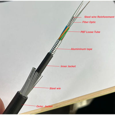 สายไฟฟ้าดําน้ํา 24 32 36 48 72 96 144 คอร์ G652D SM สายไฟฟ้าดําน้ํา GYTA33
