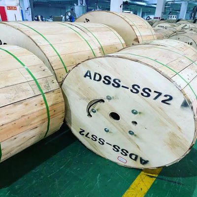 สายประสานงานกลางแจ้ง 72 Core Aerial All-Dielectric Self-supporting ADSS G652D สายประสานงานไฟเบอร์ออปติก