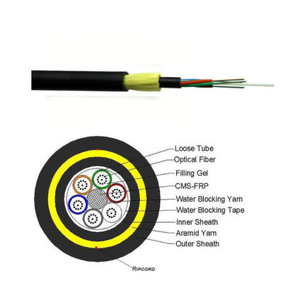 พรีเมียม ADSS Double Sheath สายไฟเบอร์ออปติก สเปน 400m 24 48 72 96 144 288 คอร์