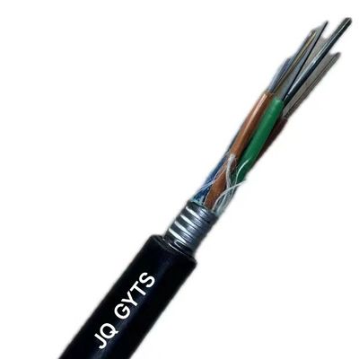 48 Core GYTS G652D Single Mode Outdoor Armored Fiber Optic Cable สายไฟฟ้าไฟเบอร์ออปติกในภายนอก
