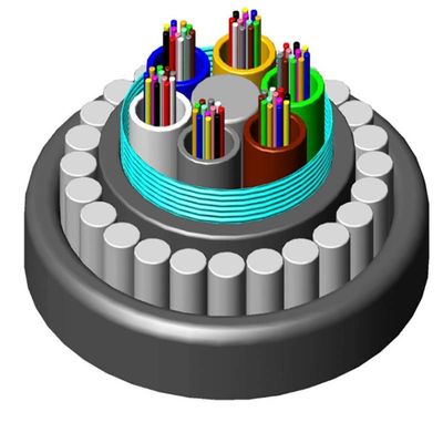 ใต้ทะเลตรงฝังใต้น้ํา GYTA33 GYTS33 สายเหล็ก สายไฟฟ้าไฟเบอร์ออฟติก