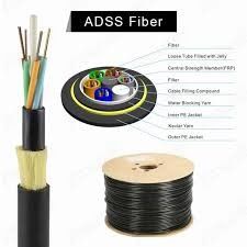 ADSS สายไฟเบอร์ออปติก ทั้งหมด Dielectric รองรับตัวเอง 48 96 หลัก 100M Span